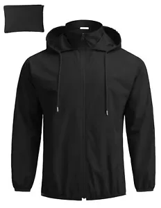 Men's Rain Jacket Waterproof Lightweight Packable Raincoats Windbreaker Jacke... - Picture 1 of 7