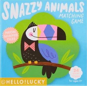 Snazzy Animals Matching Game Fun Educational Game Colorful Shaped Themed Tiles - Picture 1 of 8