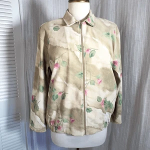Teddi Petites | Women’s | Jackets | Petite S | Vintage Cream Floral Suede Lightw - Picture 1 of 5