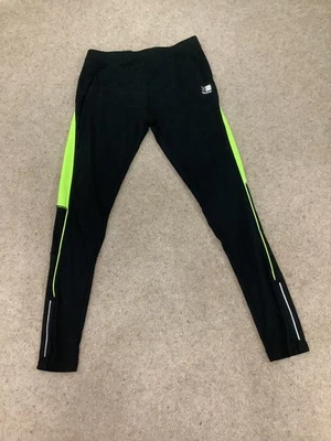 Ladies Karrimor Run Running Leggings, Black & florescent Yellow - Size UK 12 - Image 1 of 4