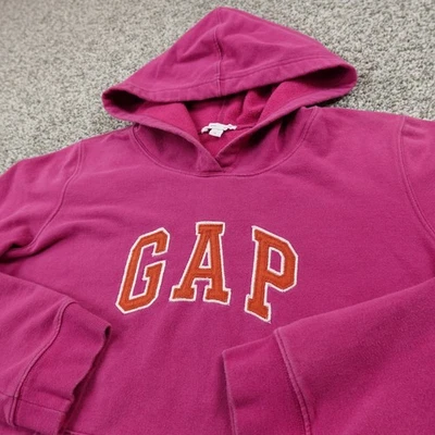 GAP Sudadera con Capucha Mujer M Rosa Púrpura Pullover Logo Sudadera Chaqueta Suéter 00s Y2K Foto 1 de 4