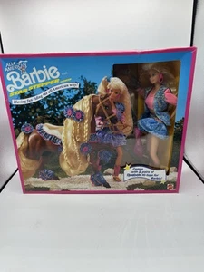 Vintage All American Barbie & Horse Star Stepper 1991 #3712 rare Rarität Gift Set NRFB - Bild 1 von 6