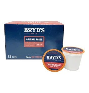 Cápsulas de café Boyds originales tostadas de una sola porción, tostadas ligeras, 12 unidades - Imagen 1 de 9