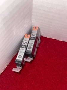 2 BLACK Ink Cartridge for Canon Printer CLI-221BK MP560 MP620 MP640 iP4700 - Picture 1 of 2