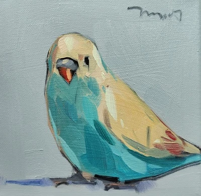 Коллекционный настенный декор птица попугай Хосе Трухильо изобразительное искусство 16x16 дюймов - Изображение 1 из 4