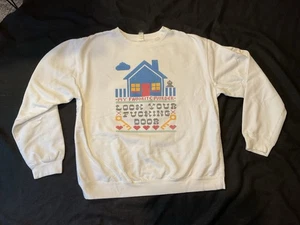 Vintage Sweatshirt ( Lock Your Fu**ing Door My Favorite Murder) L - Picture 1 of 4