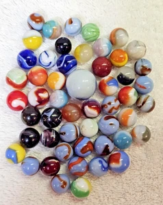 52 Stück - Vintage Marmor Glas Achat Akro Christensen -G3- LESEN...ANSEHEN - Bild 1 von 21