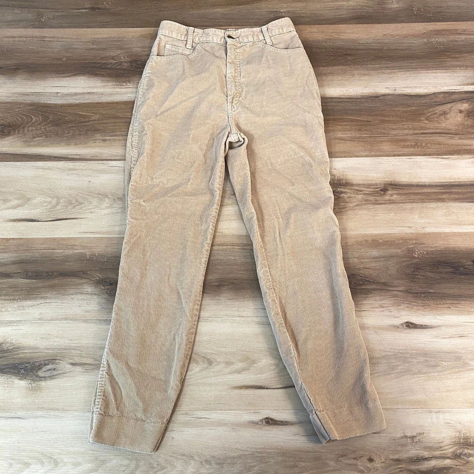 Pantalones de pana tostados vintage para mujer talla 11 cintura alta pierna cónica alterada Foto 1 de 4