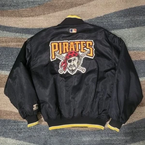 VTG 90's Starter Diamond Collection Pittsburgh Pirates MLB Satin Jacket Men’s S - Picture 1 of 11