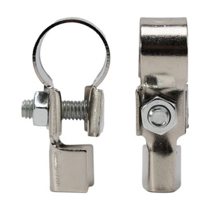 2*Car Buses Battery Cable Pure Copper Terminal Clamp Connector-Negative Positive - Picture 1 of 24