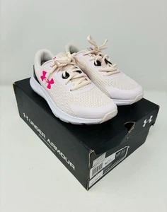 Under Armour UA GGS Surge 3 Pink & White 4.5 Youth - Picture 1 of 9