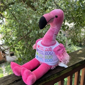 Build-A-Bear Flamingo Plüschtier Stofftier mit Shirt 18 Zoll STL Zoo Collection - Bild 1 von 7