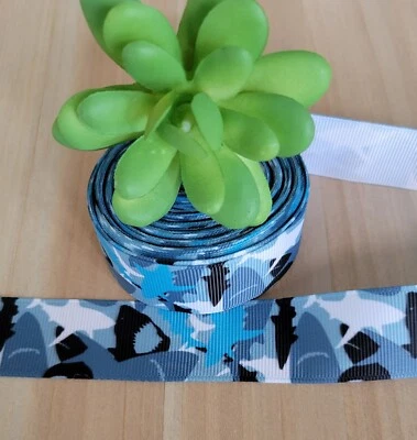 Cinta de grosgrain de tiburón de 1 pulgada (1 yarda) Foto 1 de 2
