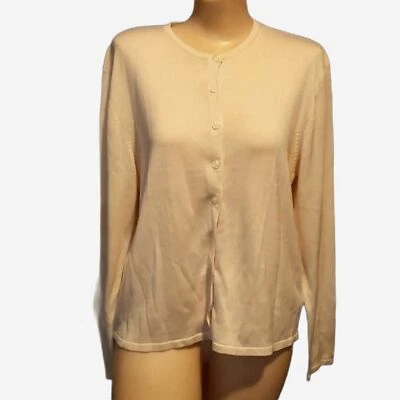 Cárdigan Jones New York 100 % seda en crema talla L Foto 1 de 4
