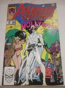 AVENGERS SPOTLIGHT #23 (1989) CLASSIC VISION GOES HOLLYWOOD  nintendo game ads - Picture 1 of 8