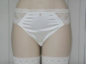KNICKERS UK SIZE 26 M&S SILK SATIN LACY IVORY ROSIE AUTOGRAPH PANTIE BNWT - Picture 1 of 6