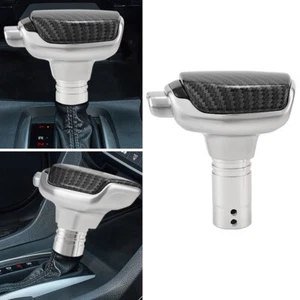 Car Carbon Fiber Shift Knob Automatic Gear Stick Shifter Lever W/button 4adapter - Picture 1 of 6