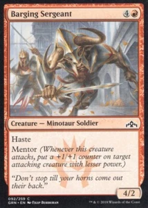 3X BARGING SERGEANT 092/259 GUILDS OF RAVNICA MTG MAGIC LP X3 - Picture 1 of 1