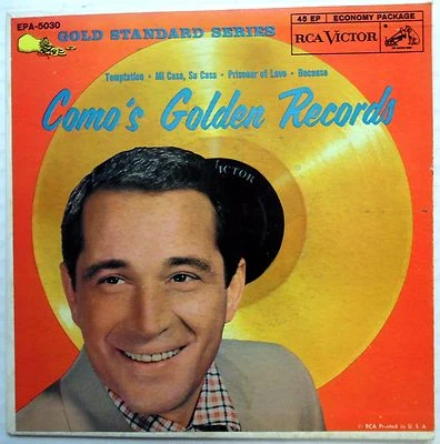 PERRY COMO 45 EP Temptation / Because RARE GOLD STANDARD PRESS Pop t719 - Image 1 of 4