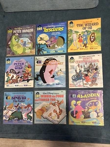 Lot Of 9 - Walt Disney Read-Along Book & Record Sets - Picture 1 of 1