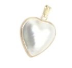 Pendentif cœur bijoux fins Sophia Mabe blanc perle, or jaune 14 carats
