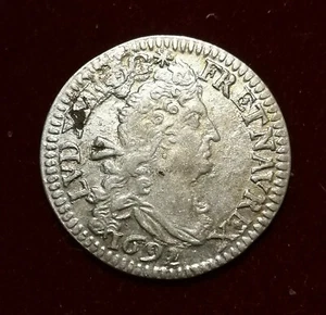 rareté ! ♦ louis XIV ♦ 4 Sols aux deux L ♦ 1692 A ♦ Paris ♦ ARGENT RARE !!! - Imagen 1 de 2