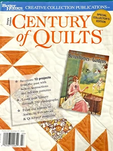 BH&G CENTURY OF QUILTS Magazine Collectors Edition 144pg 2002 w/pattern insert - Picture 1 of 14