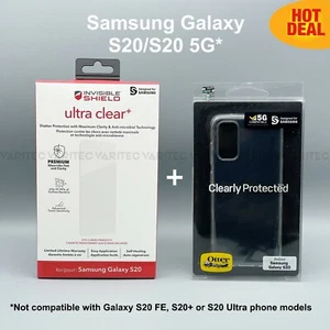 Otterbox S20 Clear Case Cover+ Zagg Film Screen Protector Saver for Galaxy S20 - Picture 1 of 5