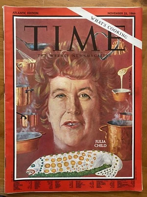 TIME Magazine 1966 Julia Child What’s Cooking Vintage Watch Adverts NO LABEL - Image 1 of 4