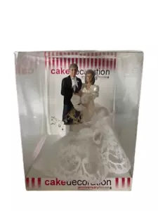 Bride And Groom Tartan Flower of Scotland Cake Topper - Picture 1 of 1