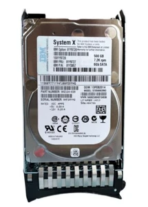 IBM 81Y9726 81Y9727 81Y3857 2.5" 500GB 7.2K 6G SFF SATA NL HDD Hard Drive - Picture 1 of 5