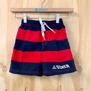 O'Shea Boy's Pool Elasticated Waist Boardshort. Size XS. Navy and Red Stripe.  - Picture 1 of 2