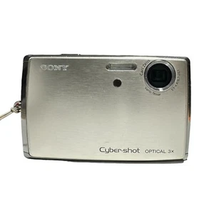 Sony Cyber-shot DSC-T33 5.1MP Digital Camera - Silver (BLACK SCREEN) - Picture 1 of 5