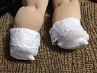 New 14-15" 16-17" 20-24”WHITE W/lace SOCKS Cabbage Patch Kid Doll CLOTHES 1pr