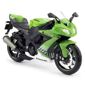 Maisto 1:12 Kawasaki Zx 10 R Ninja Jouet Modèle Moto Vert Blanc