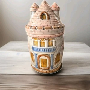 Cookie Jar VTG Castle Canister by Weiss 10.5" Hand Painted Brazil Medivl - Picture 1 of 9