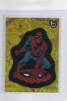 2025 Topps Marvel Comic Book Heroes /199 SPIDER-MAN #22 Gold Mini-Diamonds 1975 - Image 1 of 2