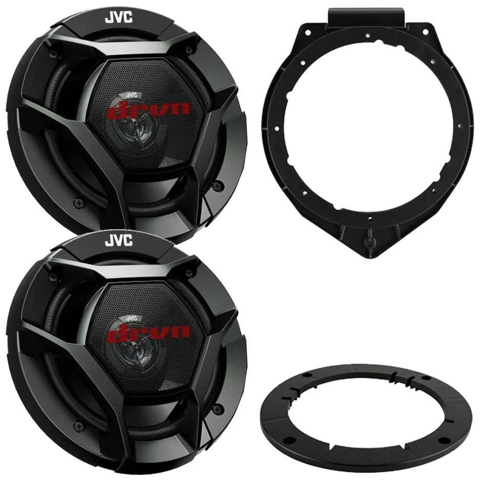 2x Altavoces Coaxiales de Audio para Coche JVC CS-DR621 6.5" 300W, 2x Adaptador de Altavoz Metra Foto 1 de 4