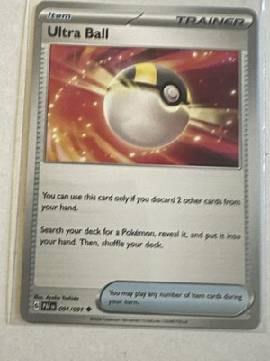 Ultra Ball 091/091 - Non Holo - Scarlet & Violet Paldean Fates - Pokémon TCG - Image 1 of 2