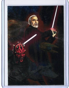 Topps Star Wars Galaxy 7 Etched Foil Card #4 2012 Darth Maul Count Dooku - Picture 1 of 2