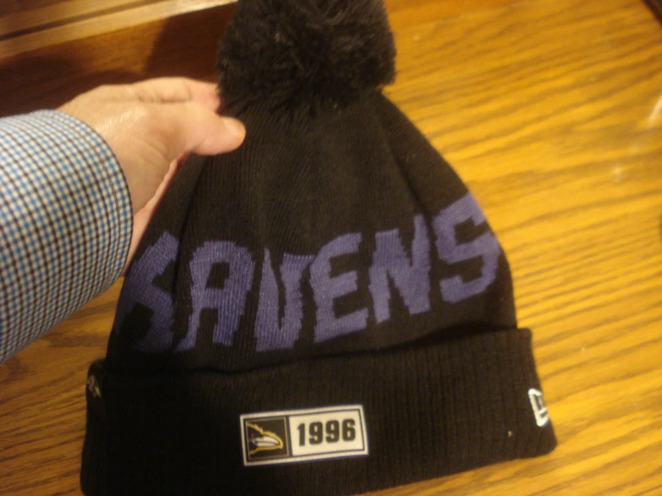 Era 2019 Baltimore Ravens NFL Official Sideline Sport Knit Beanie Hat Home