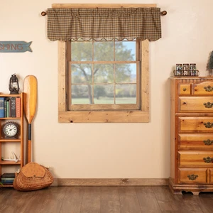 Rustic 16"x60" Valance Green Rod Pocket Cedar Kitchen Window Curtains VHC Brands - Picture 1 of 6