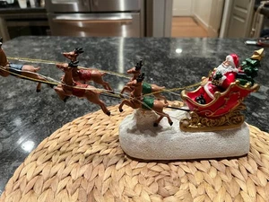 Santa and Reindeer on Sled in Box - Picture 1 of 8