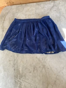 Abercrombie & Fitch Skirt Juniors S Mini Layered Blue With Gold Flowers Y2K - Picture 1 of 8