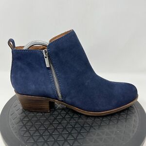 Lucky Brand Basel Ankle Booties Womens Size 9 Shoes Suede Leather Comfort Casual