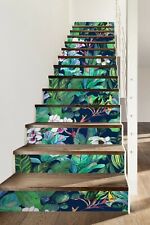 3D Leaves Flower ZHU813 Stair Risers Decoration Photo Mural Vinyl Wallpaper Amy
