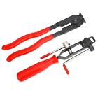 KUNTEC 2pcs CV Boot Clamps Pliers Joint Ear Clamp Red, Silver, Black 