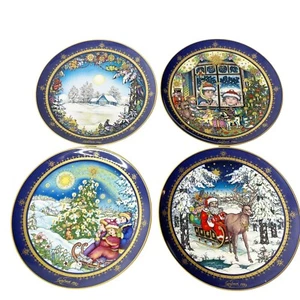 JUEGO DE 4 PLATOS DE NAVIDAD RAROS VILLEROY & BOCH HEINRICH GERO TRAUTH 1990-1993 - Imagen 1 de 11