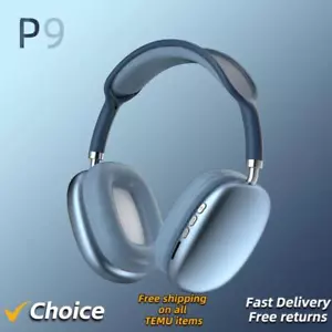 Nuevos Auriculares Inalámbricos Bluetooth P9 Pro Max Cancelación de Ruido Micrófono Sobre la Oreja Deportes - Imagen 1 de 29