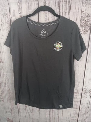 Camiseta para mujer Alpine Design manga corta mediana gris cuello redondo  Foto 1 de 4